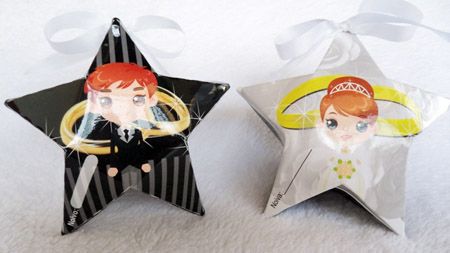 Lembrancinhas de Estrelinhas "Caixinhas de Casamento"